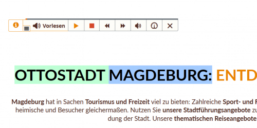 Magdeburg-Infos laut vorgelesen